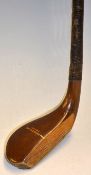 Auchterlonie St Andrews “Handmade” stained dogwood late longnose scare head putter c1900 – makers