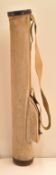 Good Cliffco Made in England leather and canvas pencil golf club bag - good ball pocket, leather