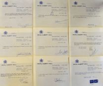 Selection of interesting Tennis autographs featuring many on Royal Albert Hall letterhead such as