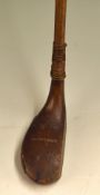 Early Auchterlonie socket head wooden mallet head putter – good clear stamp mark to the crown –