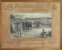 Brown, Michael - original 1900 Life Association of Scotland calendar - mounted with “Match at