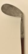 Rare Jack White Sunningdale Mammoth Niblick – stamped with makers Sun face cleek mark to the