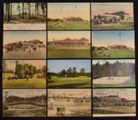 Collection of American Golf Course and Golf Club postcards in the Pinehurst region from early