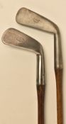 2x R White St Andrews “Blacksmith Club Maker” early smf irons c1885-1895– incl a lofter and a