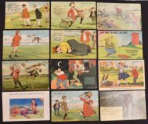 Collection of comic and humorous golfing postcards from c1905 (27) – incl Tron, Fred Buchanan, Tom