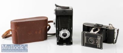 Agfa Billy Folding camera with leather case and strap plus another Agfa folding camera (2)
