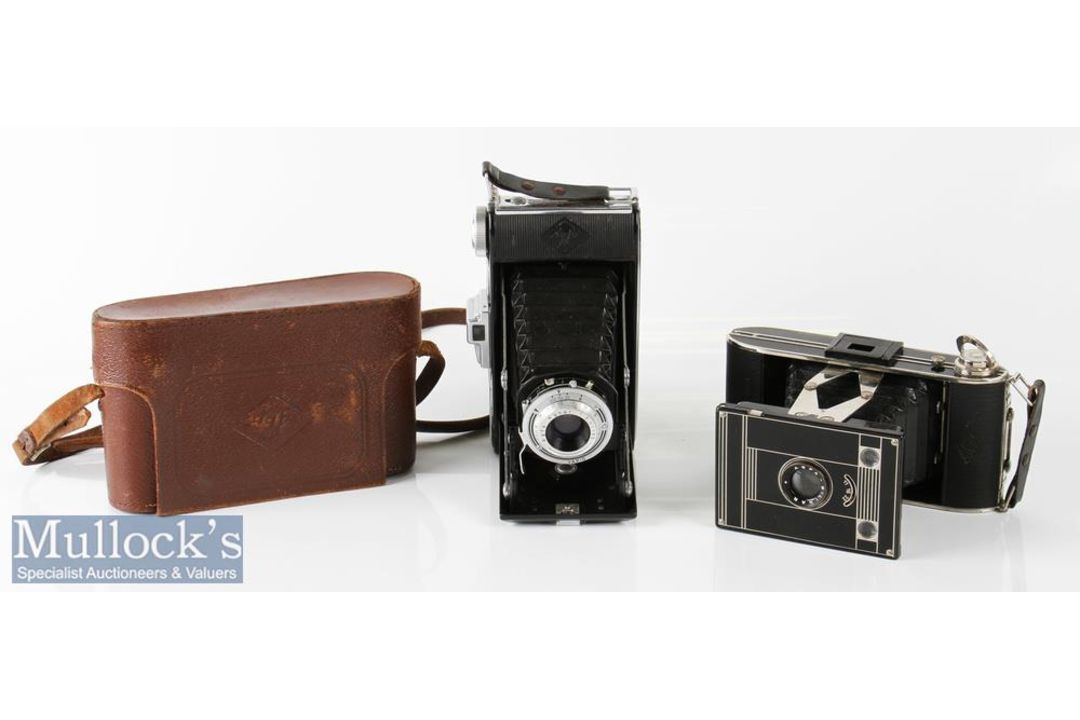 Agfa Billy Folding camera with leather case and strap plus another Agfa folding camera (2)