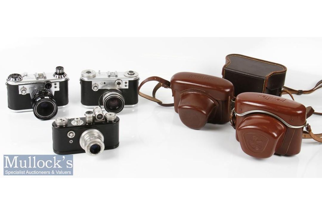 Selection of Corfield Periflex cameras to include Periflex I 512149 with Lumar f=50mm 1:3.5 lens, - Image 1 of 2