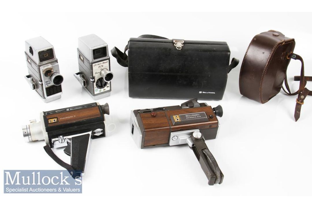 4x Bell & Howell Cine Cameras to include 624 8mm model, an Autoset II example, Filmosound 8 and