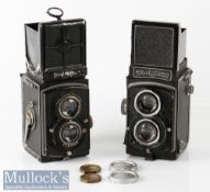 Rolleiflex 287919 TLR camera Franke & Heidecke Zeiss/Tessar 1:3,8 f=75mm plus Rolleicord 935329