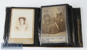 Album of Cabinet and Carte de Visite Cards c. Victorian to early 20th century incl photographers R