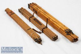 3x sets of wooden plate camera stand legs