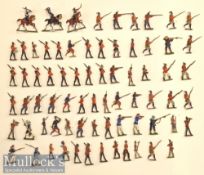 Metal / Lead military figures includes soldiers, some on horseback noted, sizes between 3-4cm