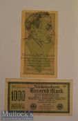 WWII Anti-Jewish Propaganda Banknotes inflation era German banknotes over-printed with Anti-