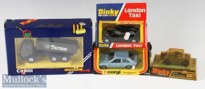 Boxed Dinky and Corgi Diecasts (4) – incl Dinky 680 Ferret Armoured Car, 284 London Taxi with