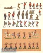 Metal / Lead military figures includes marching band, sizes 4.5-7cm approx. some horseback noted,