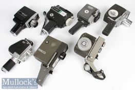 Selection of vintage Cine/Movie cameras to include Abpopa Cynep 2x8 with case, Gavert Carena SA,