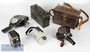 Selection of vintage Cine/Movie cameras to include Emel double 8 turret cine camera with