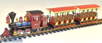Lehmann Gross Bahn The Big Train G Gauge 29130 Grizzly Flats Set Rail Road with Steam loco Chloe,