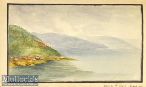 Victorian Sketch Album with 18 attractive well done Water Colour paintings, plus some pencil