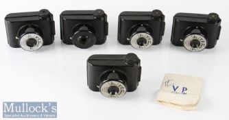 5x VP Twin bakelite Snapshot Cameras miniature sized includes 2x cases