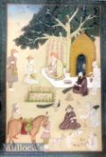 India & Punjab – Guru Nanak Miniature A fine large Sikh school miniature of Guru Nanak seated