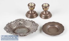 HM Silver Selection incl Victorian style dish hallmarked London 1992, small pie crust dish