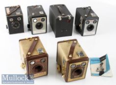 Selection of Kodak Brownie Cameras to include No2 use No 120 film, Model F six-20, Flash B, Flash