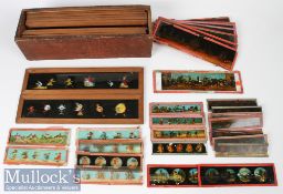 Selection of Magic Lantern Slides sizes include 31x8cm, 23x6cm, 15x4cm, and 13x3cm, various