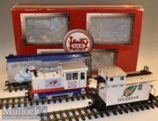Lehmann Gross Bahn The Big Train G Gauge 70634 Ice Cream Set including decorated Locomotive, box car