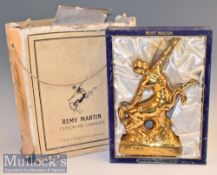 Remy Martin Centaure Limoges Fine Champagne Cognac 1980s in a gold ceramic decanter, product of