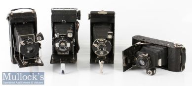 4x Various folding cameras to include Coronet Pat No 346882, Kershaw Eight-20 Penguin, Vario 1:8 F=