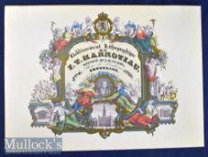 A Fine Poster Size Printers Advertisement By F T Hannotiau Lithogical Printer Brussels Circa 1850s –