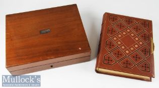 Victorian Carte de Visite Album containing approx. 100 cards with the smaller cards showing scenic