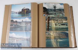 Large Album of Shipping Postcards and Photographs early 20th century to modern cards including