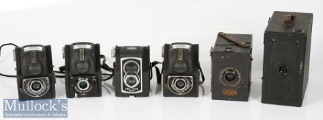 Selection of Ensign Ful-Vue cameras to include slight variants of Ful-Vue and a Ross Ful-Vue Super