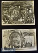 India & Punjab - Two original engravings by W Carpenter Shah Hamadan's Musjid, Cashmere 1858 25x19cm