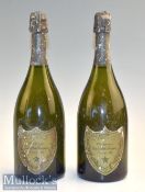 1980 Cuvee Dom Perignon Vintage Champagne 75cl bottles no signs of leaking/seeping, label slightly