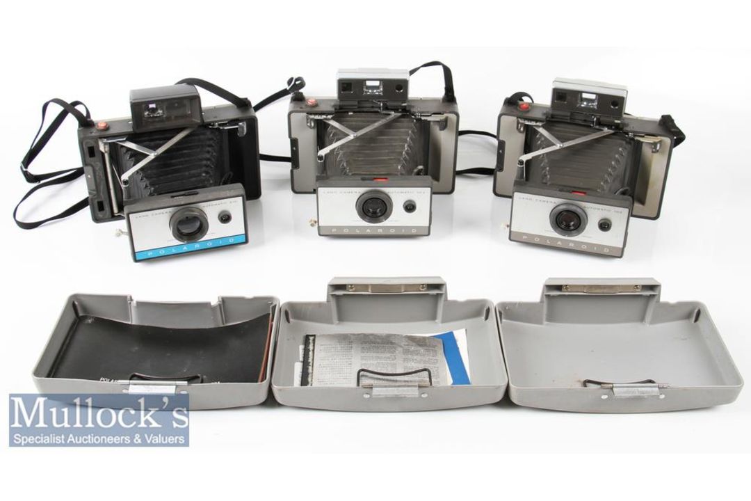 Polaroid 350 and 103 Land Cameras to include 2x examples of each model, all automatic models, plus a - Image 1 of 2