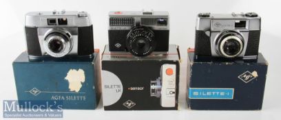 Agfa Silette LK Sensor 35mm camera Agnar 2.8/40 plus Agfa Silette YI6176 Color-Apotar 1:2.8/45,