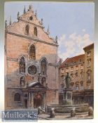 Attributed Adolf Hitler Artwork within Jacob Altenberg marked Frame with dealer’s label. The