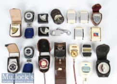 Various vintage light / exposure meters such as Minox, Realt Luxe Paris, Leningrad 4, Gossen