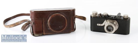 1929 Leica I 20721 camera with Leitz Elmar 1:3,5 f=50mm lens appears with age related wear, with