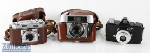 Agfa Karat 36 rangefinder camera Agfa solinar 1:2,8/50 synchro-compur with leather case and strap