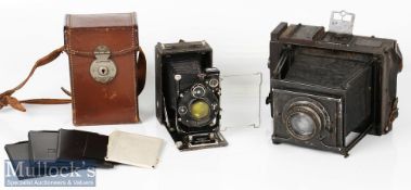 Contessa Nettel Tessco Compur folding camera with Zeiss Jena Tessar 1:4.5 f=105cm with hooded