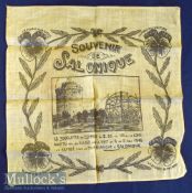 Shot Down Zeppelin Displayed At Salonika 1916 Interesting commemorative Cloth with illustration of