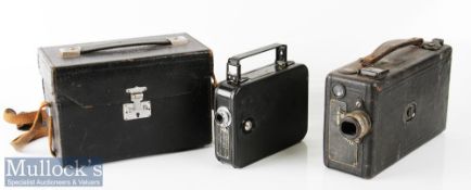 Cine Kodak Model B camera 16mm film numbered 31511 to label, leather exterior, measuring 21x13x7cm
