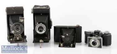 4x Various folding cameras to include Kodak folding Brownie Six-20, Kodak Bantam f:4.5 47mm,