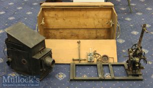 c1900 Kinetoscope – 35mm Large Hand Crank Silent Movie and Slide Projector appears unnamed, movement