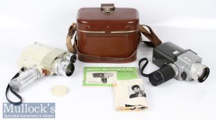 Minolta Zoom 8 cine camera marked 143995, with hand grip battery chamber a zoom rokkor 1:1.8/10-50